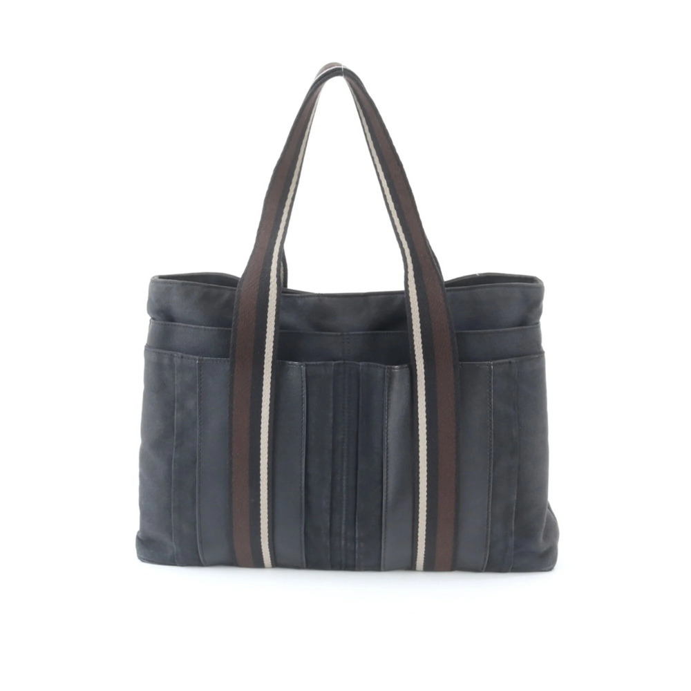 Hermes Troca Horizontal MM Leather Canvas Tote Bag Handbag Shoulder for Men